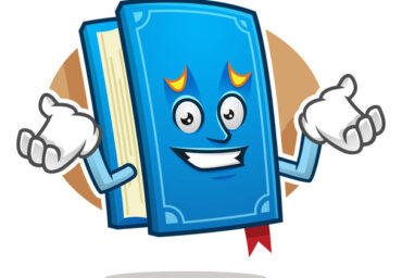stock vector feeling sorry book mascot book