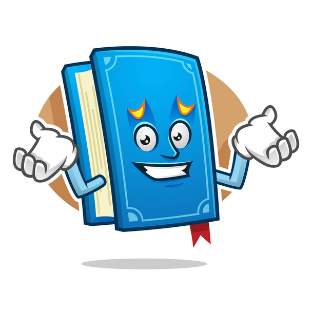 stock vector feeling sorry book mascot book